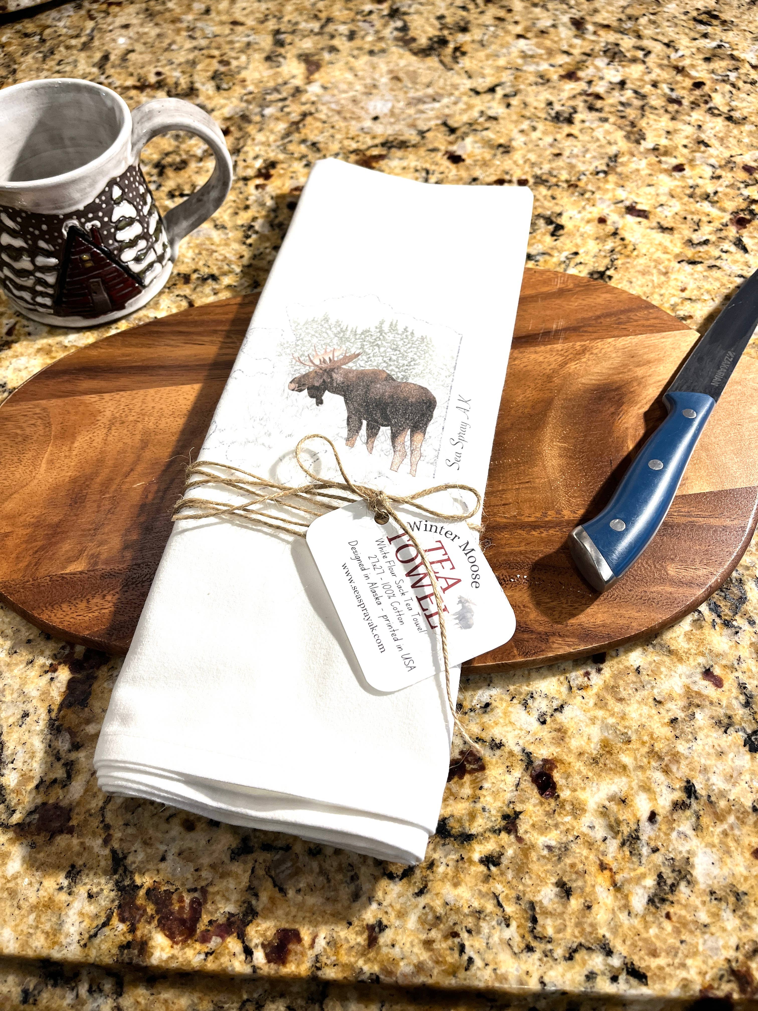 Sea Spray AK - Wholesale Tea Towel - Bull Moose Alaska Tea Towel 2