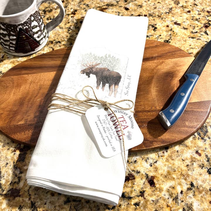 Sea Spray AK - Wholesale Tea Towel - Bull Moose Alaska Tea Towel 2