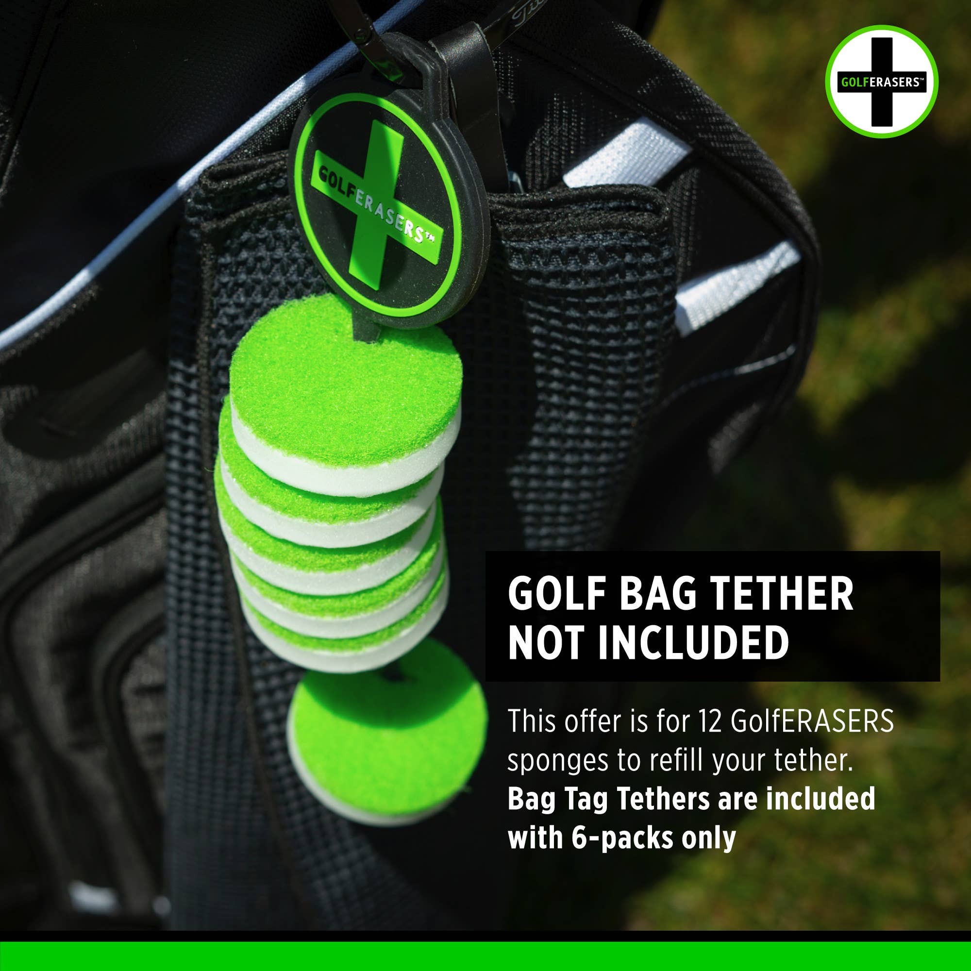 SneakERASERS - Venta al por mayor Accesorios de deporte - Paquete de 12 recambios para limpiador de golf GolferAers3