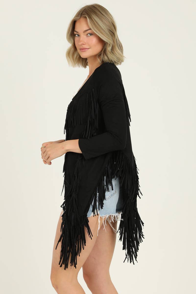 ANGIE - Wholesale Jacket - Women's - SJ598-ASIS FAUX SUEDE FRINGE DETAIL JACKET9