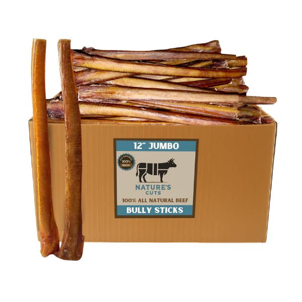 12" Jumbo Bully Sticks $4.65/ Stick (Case Price) for wholesale by Mighty Chewz