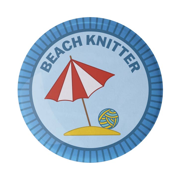 Insigne de mérite en tricot Beach Knitter pour la vente par Camp Stitchwood