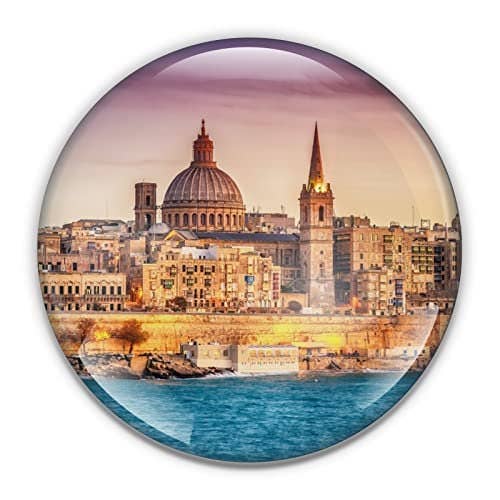 Presse-papier Valletta Malta dans une boîte cadeau pour la vente par City Souvenirs