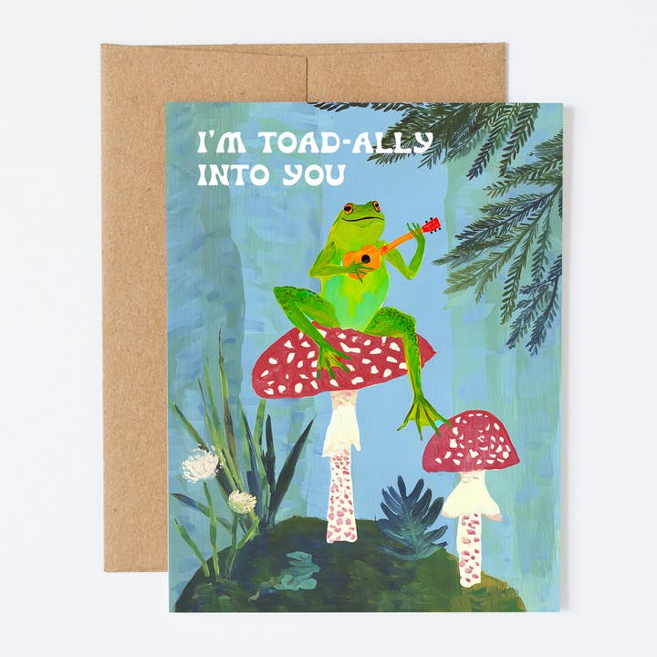 Krötenstark in dich verliebt | Wortspiel Frosch Grußkarte für den Großhandel von Silly Goose Greeting Co.