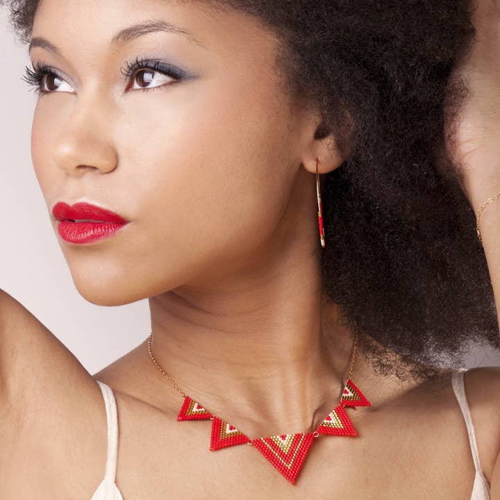 Yuka rode halsketting voor wholesale door C'cedille