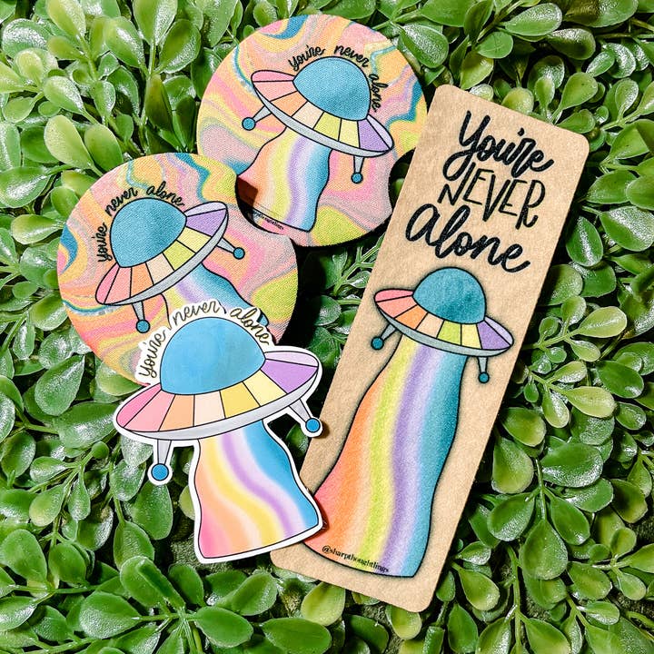 Sharp Thoughtlings – Großhandel Lesezeichen – Du bist nie allein UFO Filz Lesezeichen5