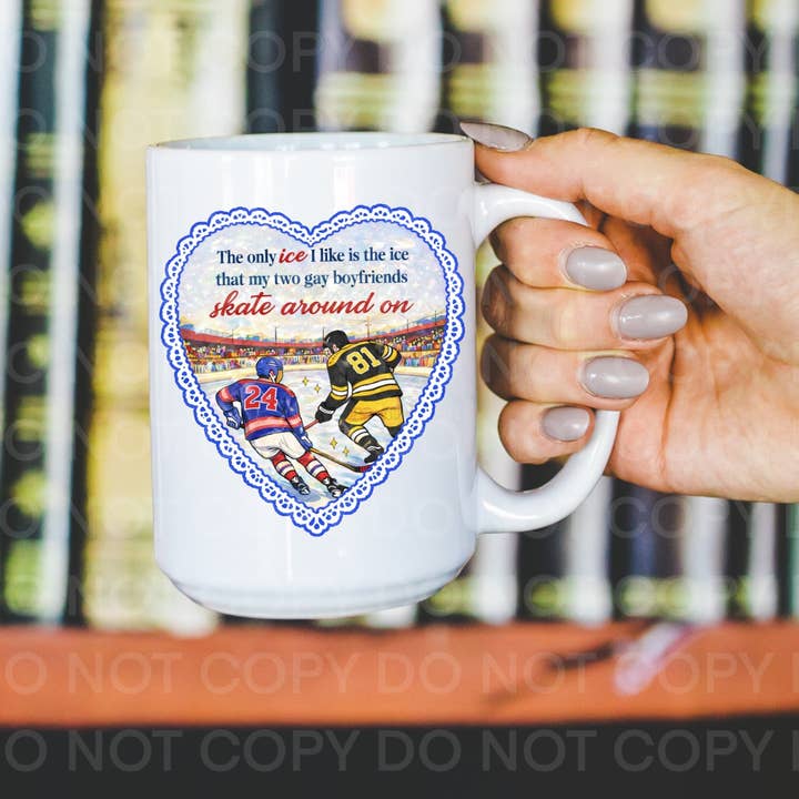 Der einzige Eishockey-Roman, den ich mag, Buchliebhaber-Tasse für den Großhandel von Ace the Pitmatian Co