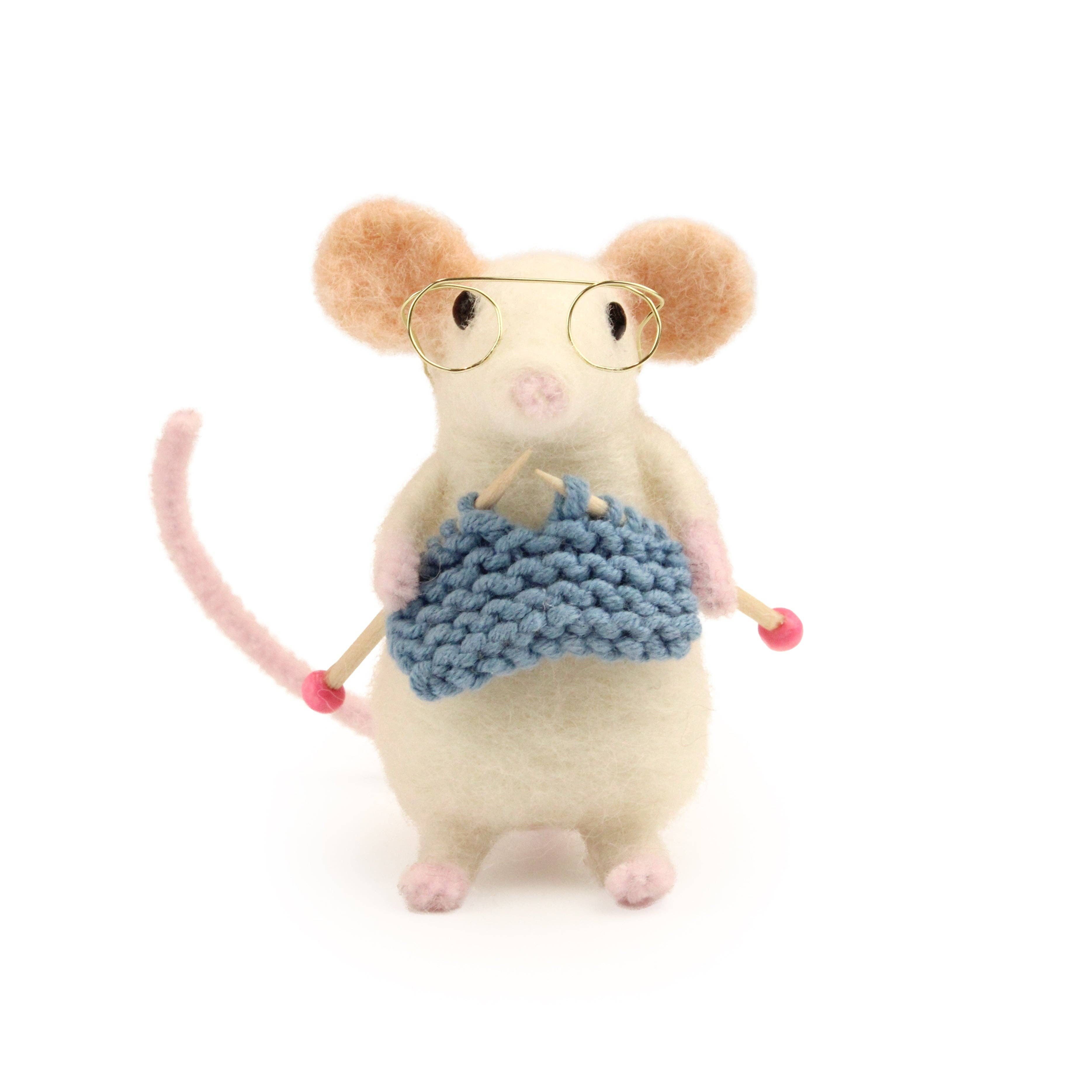 The Makerss - Wholesale Craft Sewing Kit - Knitting Mouse Small Needle Felt Kit3