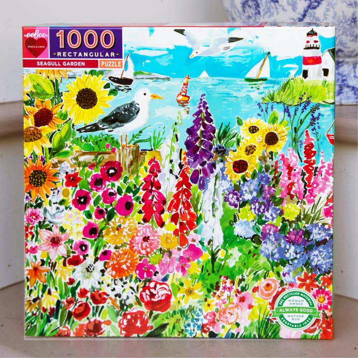 eeBoo - Wholesale Puzzle - Adult - Seagull Garden 1000 Piece Rectangle Puzzle3