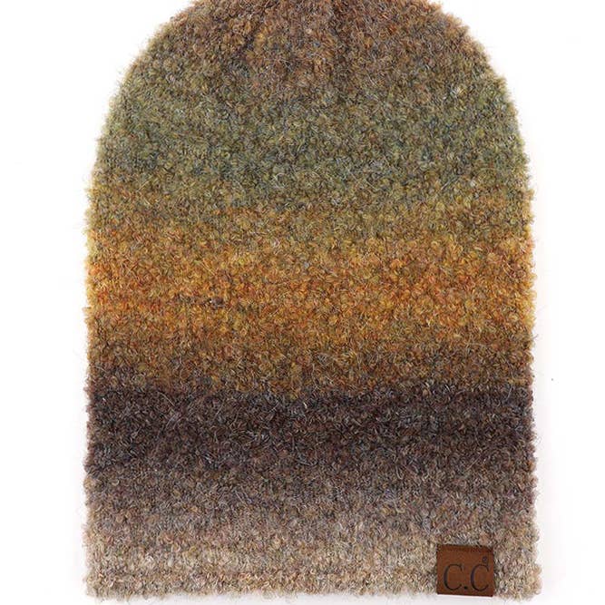 Hana - Wholesale Beanie - Dames - C.C Multi Color Ombre Mohair Manchet Beanie7