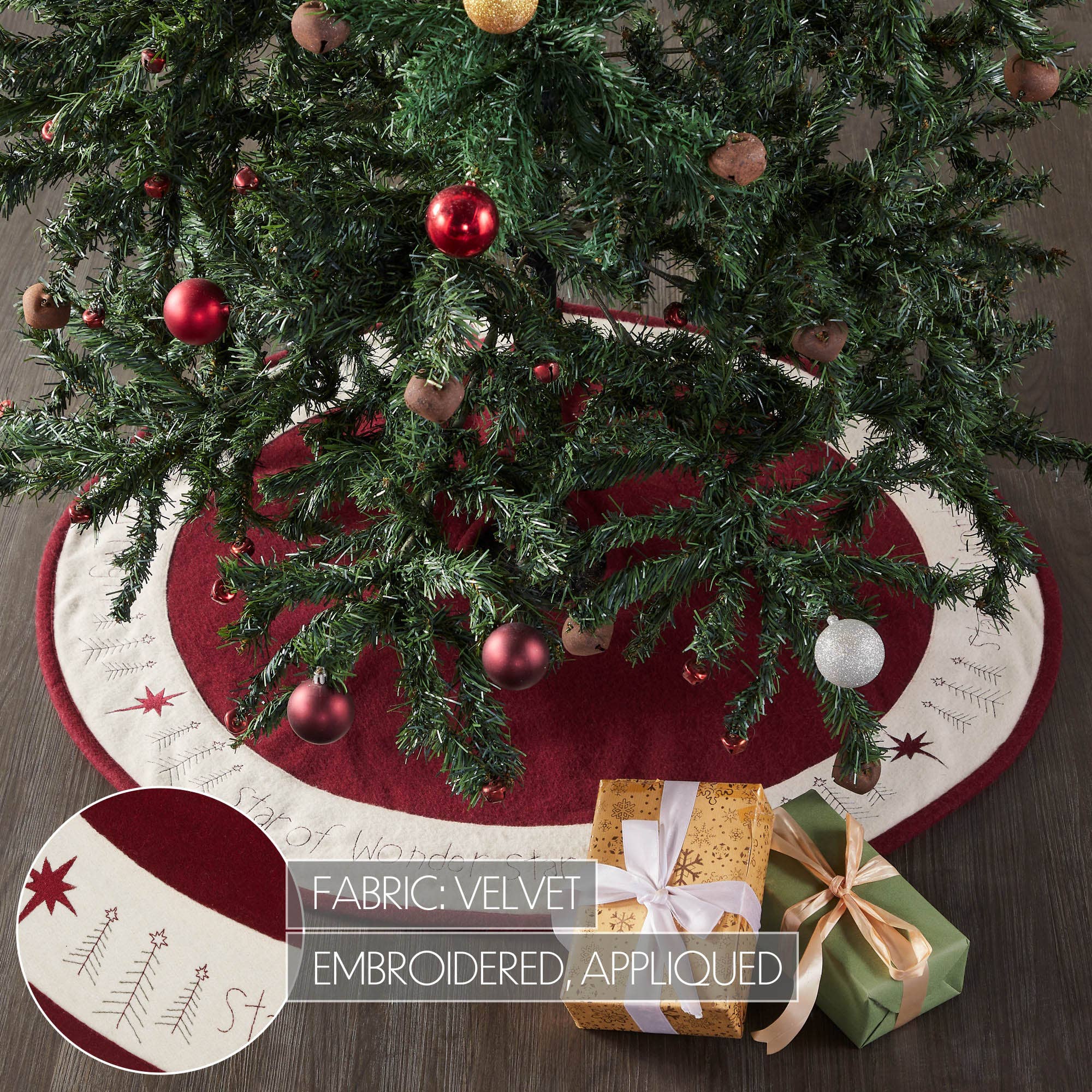 VHC Brands - Wholesale Tree Skirt - Star of Wonder Tree Skirt 361