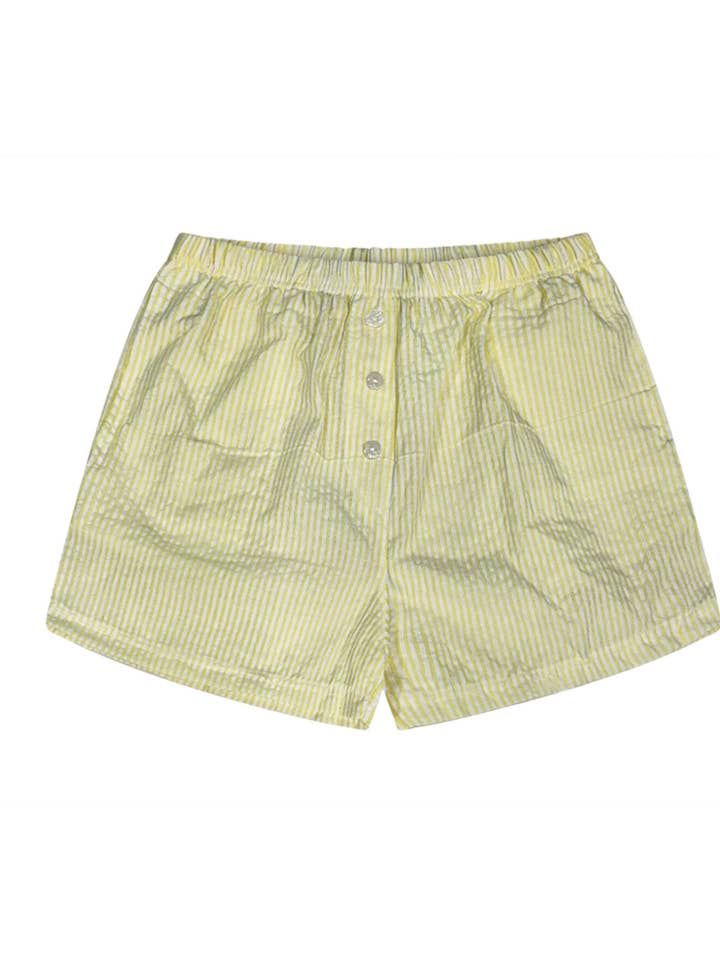 Boxer Shorts Lemon Yellow Stripe (Mislabeled) for wholesale by Wildflo Studio