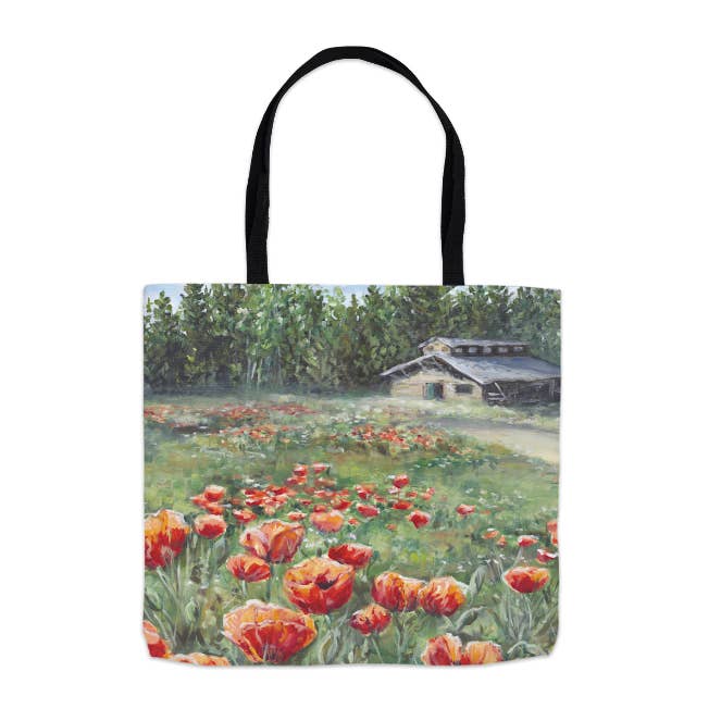 Sac fourre-tout Coquelicots pour la vente par Gena Destri