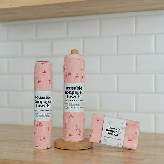 Lauren Alexander Designs - Wholesale Paper Towels - Reusable Paper Towels - Cherry Berry3