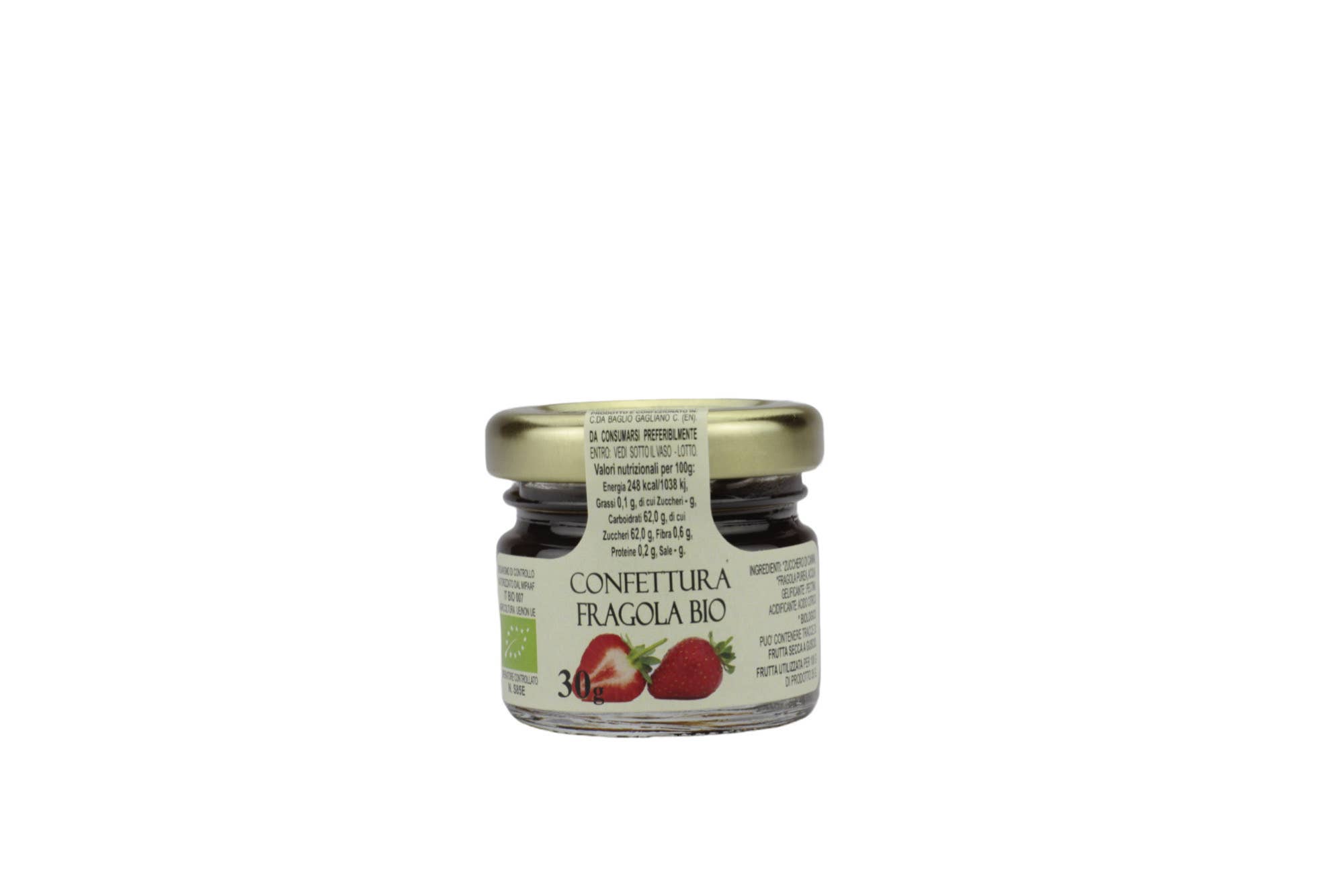Radici Rosse - Wholesale Jam/Jelly - Organic strawberry jam, 30 g