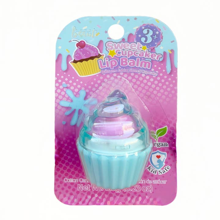 Sweet Cupcake Kids Lip Balm – Cotton Candy Scent for wholesale by fondbeauti