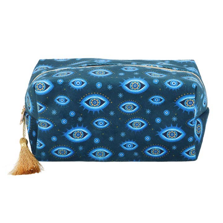 Something Different Wholesale - Wholesale Makeup/Cosmetic Bag - All Seeing Eye Print Velvet Makeup Bag2