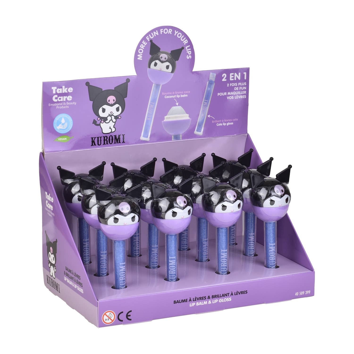 Takecare – wholesale Lip Balm – Kuromi lollipop lip balm & gloss6