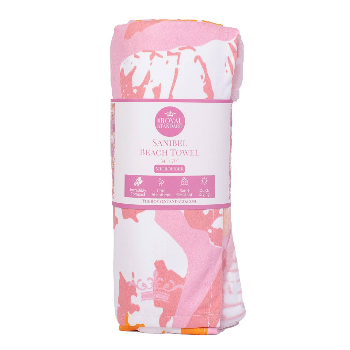 The Royal Standard – Großhandel Badetuch – Sanibel Strandtuch in Pink/Apricot/Blossom, 86 x 178 cm1