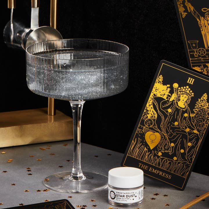 Sweetapolita - Wholesale Sprinkles - COSMIC BLACK | Edible Dessert + Drink Glitter 4g Jar0