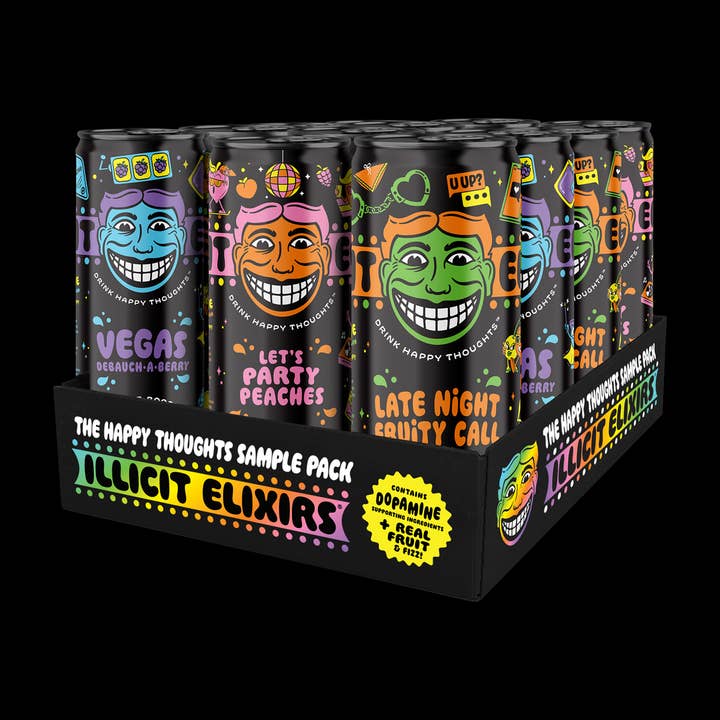 Illicit Elixirs - Wholesale Wellness Juice/Tonic - Illicit Elixirs - Sampler Pack - (12pk - 12 oz Cans)