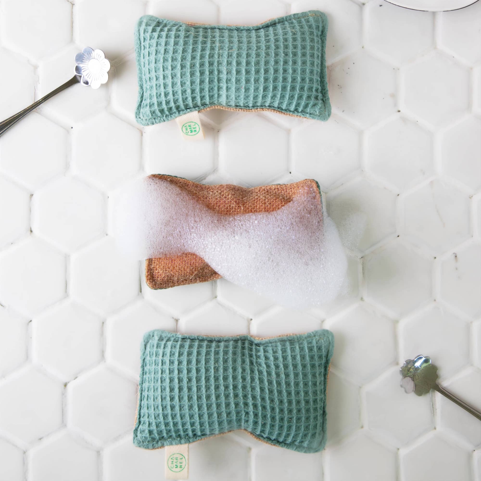 CHAMARREL – wholesale Rengöringssvamp – Tvättbar skrubbsvamp i 9 trendiga färger4