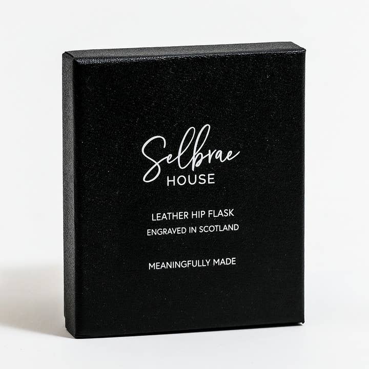 Selbrae House Ltd - Wholesale Flask - Stag Engraved Leather Wrapped Hipflask3