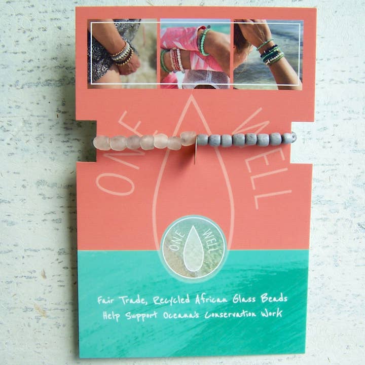 Pulsera elástica One Well - Grey Mist para venta al por mayor de Jo Bird Jewelry