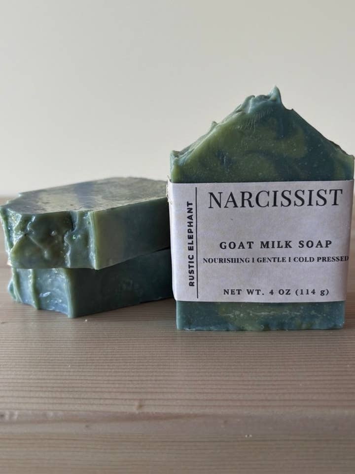 Narcissist Goat Milk Soap for wholesale by Rustic Elephant