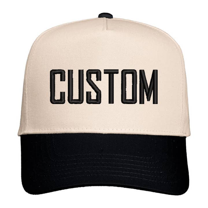 Custom Block Snapback Hat for wholesale by Clover + Cotton Co