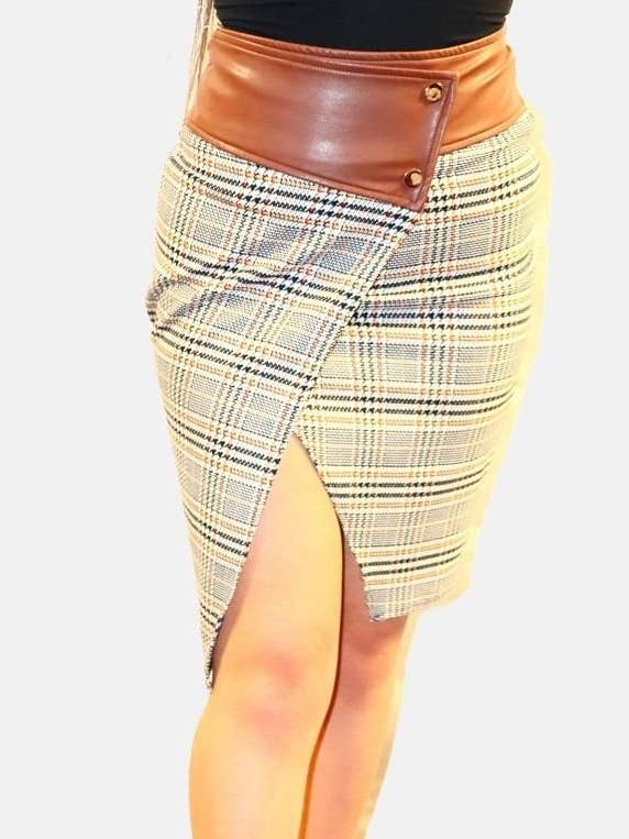 Checkers Pattern Skirt for wholesale by JASPER Mode