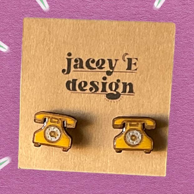 Clous peints délicats pour téléphones rotatifs vintage pour la vente par Jacey e Design