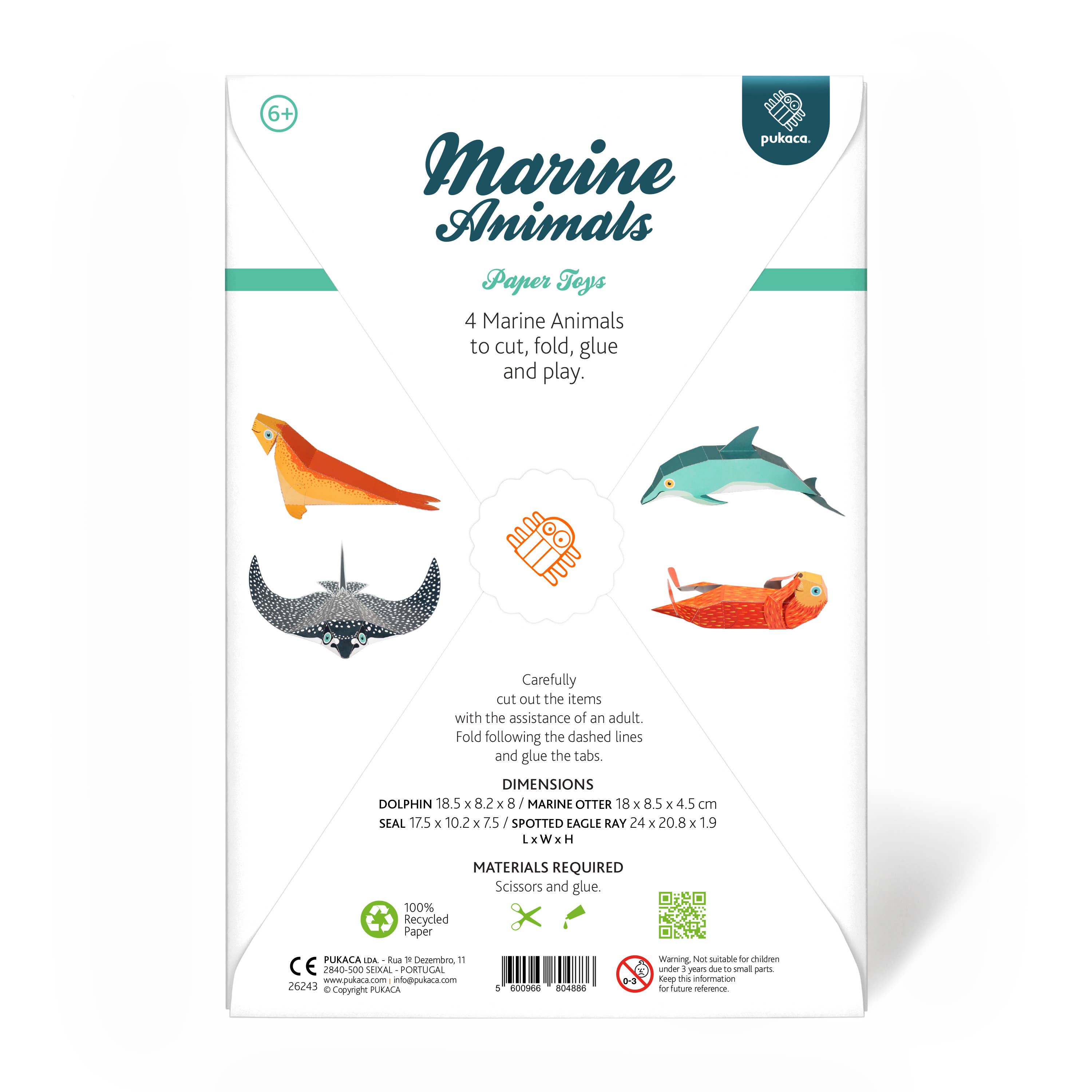 pukaca - Wholesale Toy Set - Kids - Marine Animals Paper Toys2