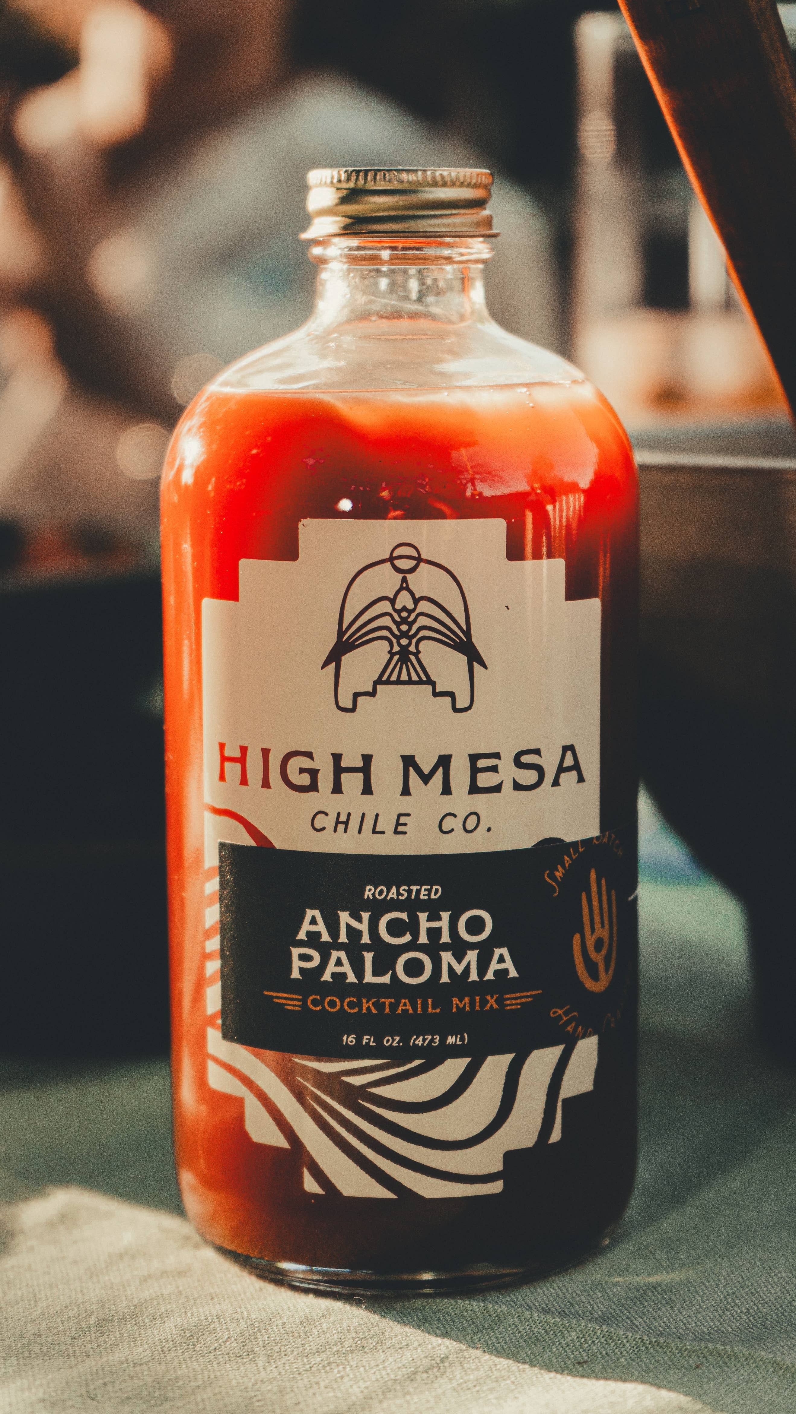 High Mesa Chile Co. – wholesale Cocktail mix/syrup – Roasted Ancho Paloma Cocktail Mix - 16 oz2