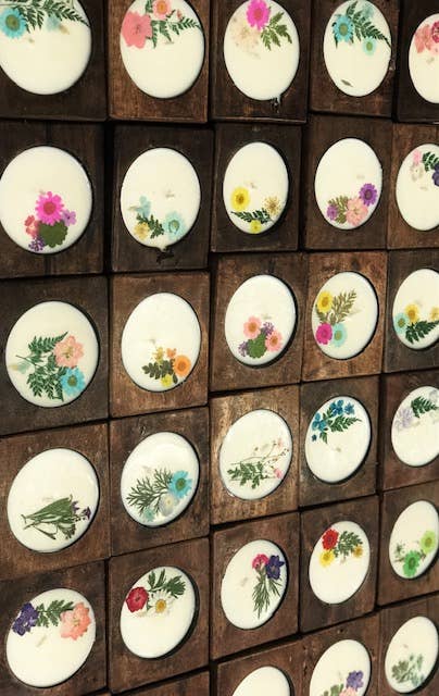 Plaid Rooster Co – Vela em jarro/copo por atacado – Vela de Soja FLOWER Cheese Mold6