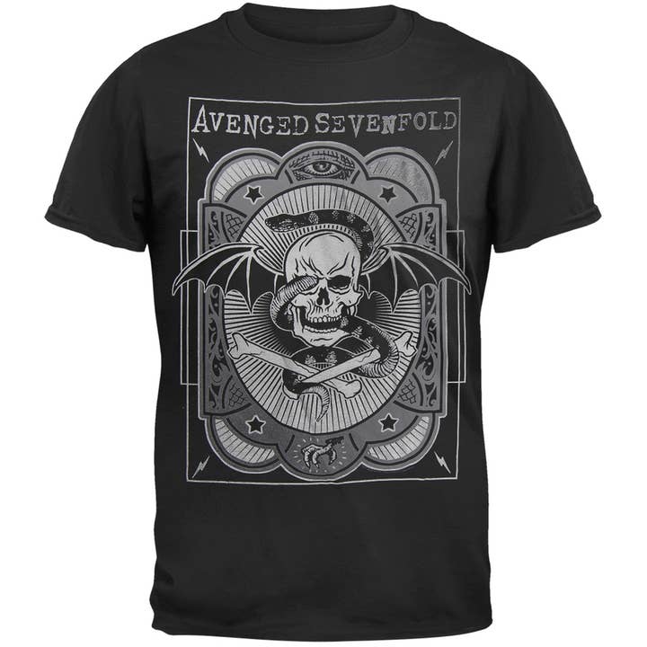 Avenged Sevenfold - Maglietta morbida da uomo Snake Eyes per la vendita all'ingrosso da parte di Official Store