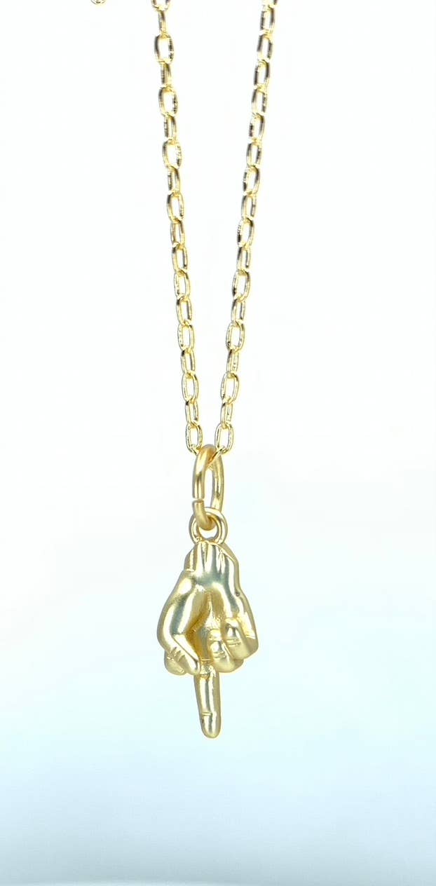 BMR - Vente Colliers à pendentif - Signe de paix geste de la main et collier « F U »2