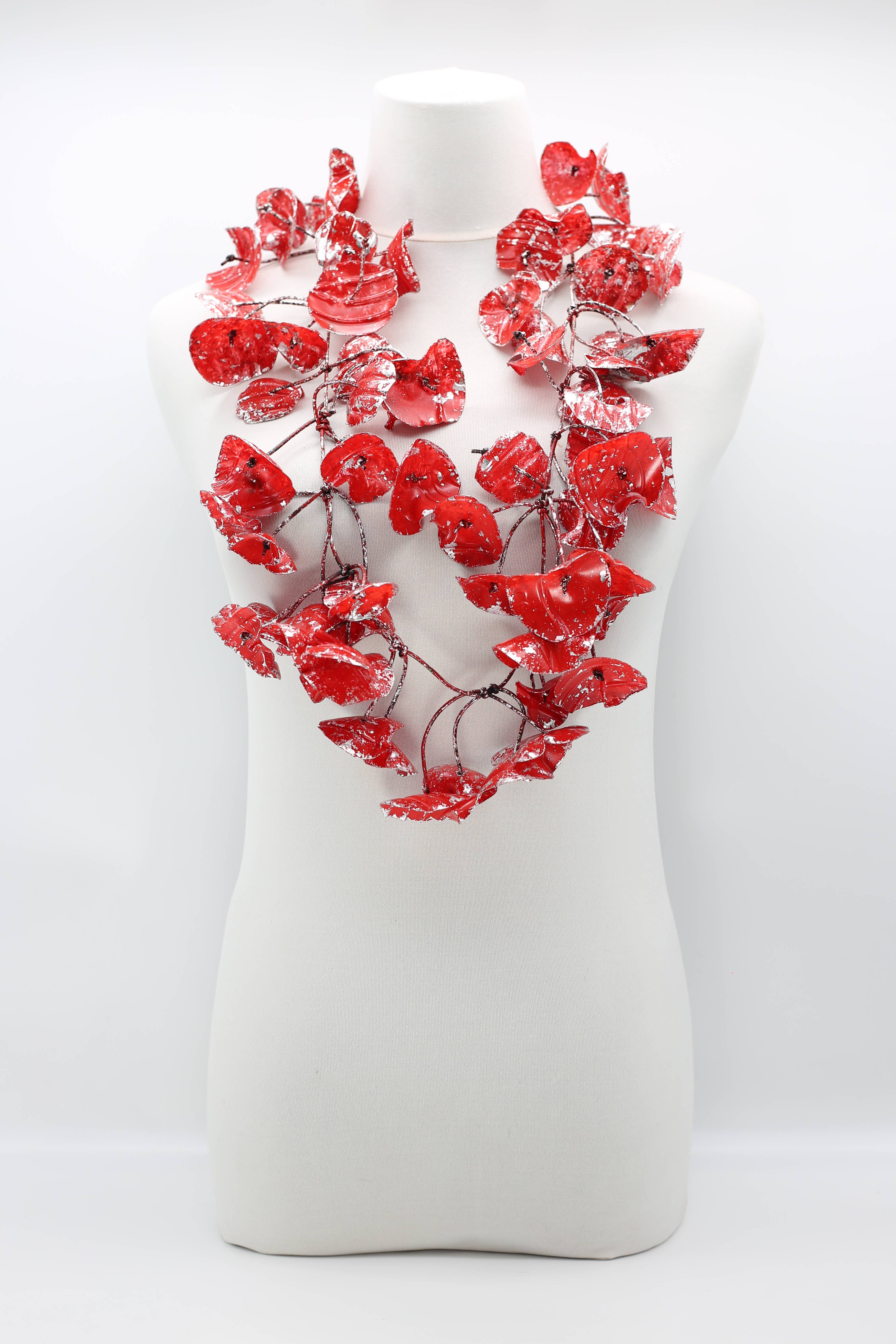 Jianhui London - Vendita all'ingrosso Collane a bavaglio - Collana grande doppia ninfea - Dorata a mano12