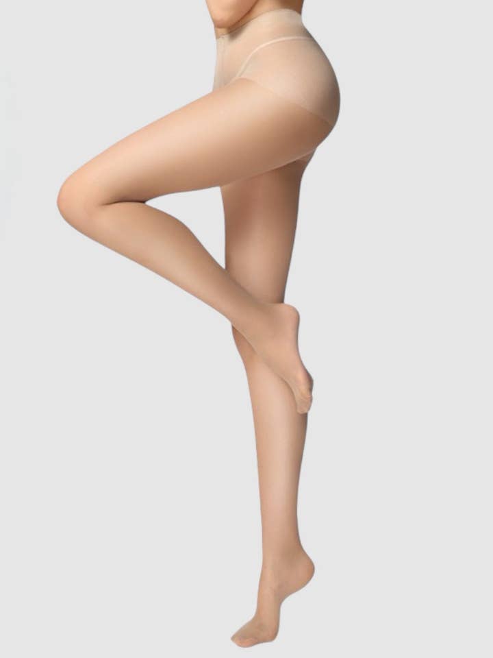 15 Denier Silky Slimming Sheer Tights - 2 Pack - Nude for wholesale on Faire