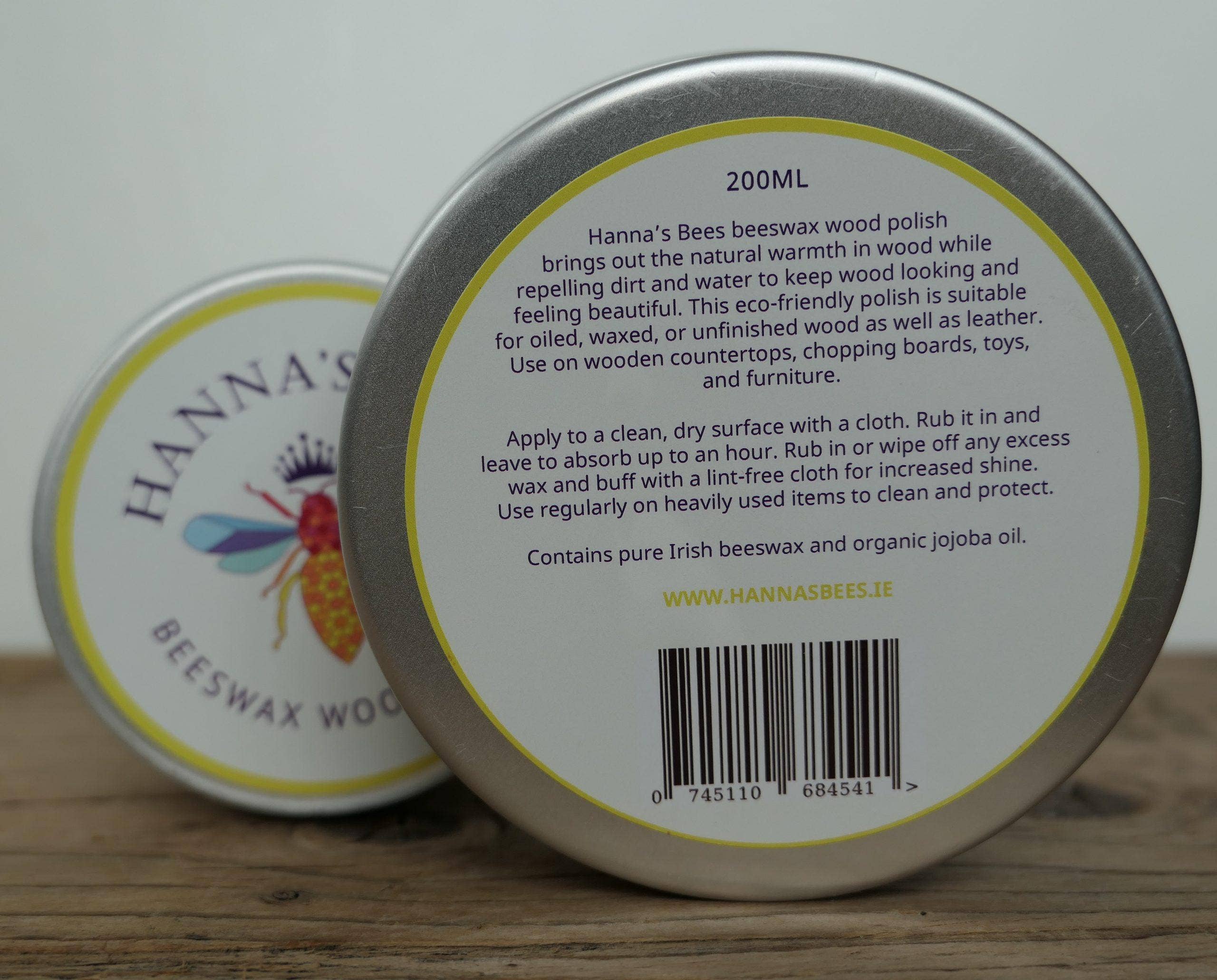Hanna's Bees – wholesale Wood butter – Beeswax Wood Polish5