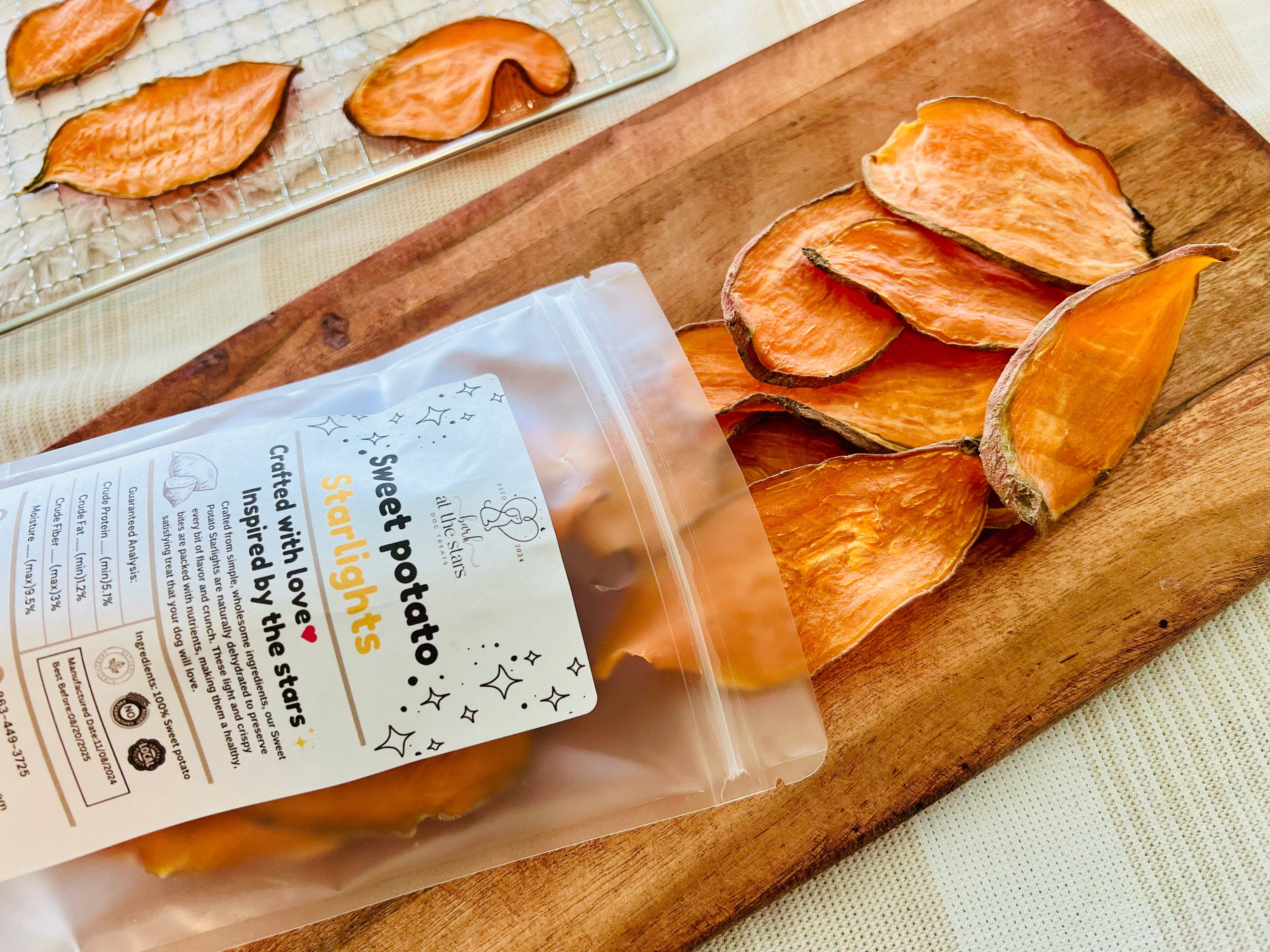 Bark at the stars – wholesale Godis - Hund – Sötpotatis starlights | Sötpotatis tuggar hundgodis | 100% sötpotatis uttorkad2