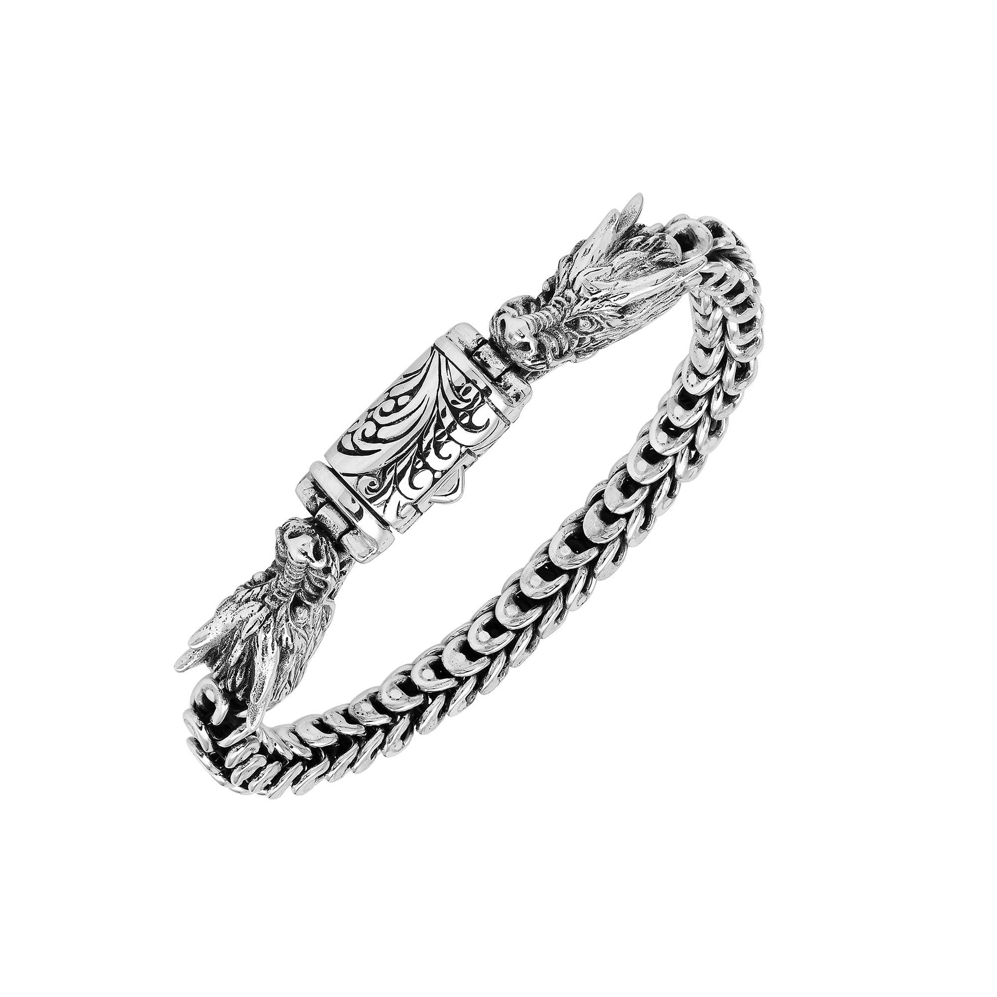Bali Designs – Großhandel Armreif – AB-1248-S Sterlingsilber Drachenkette Bali Armband1