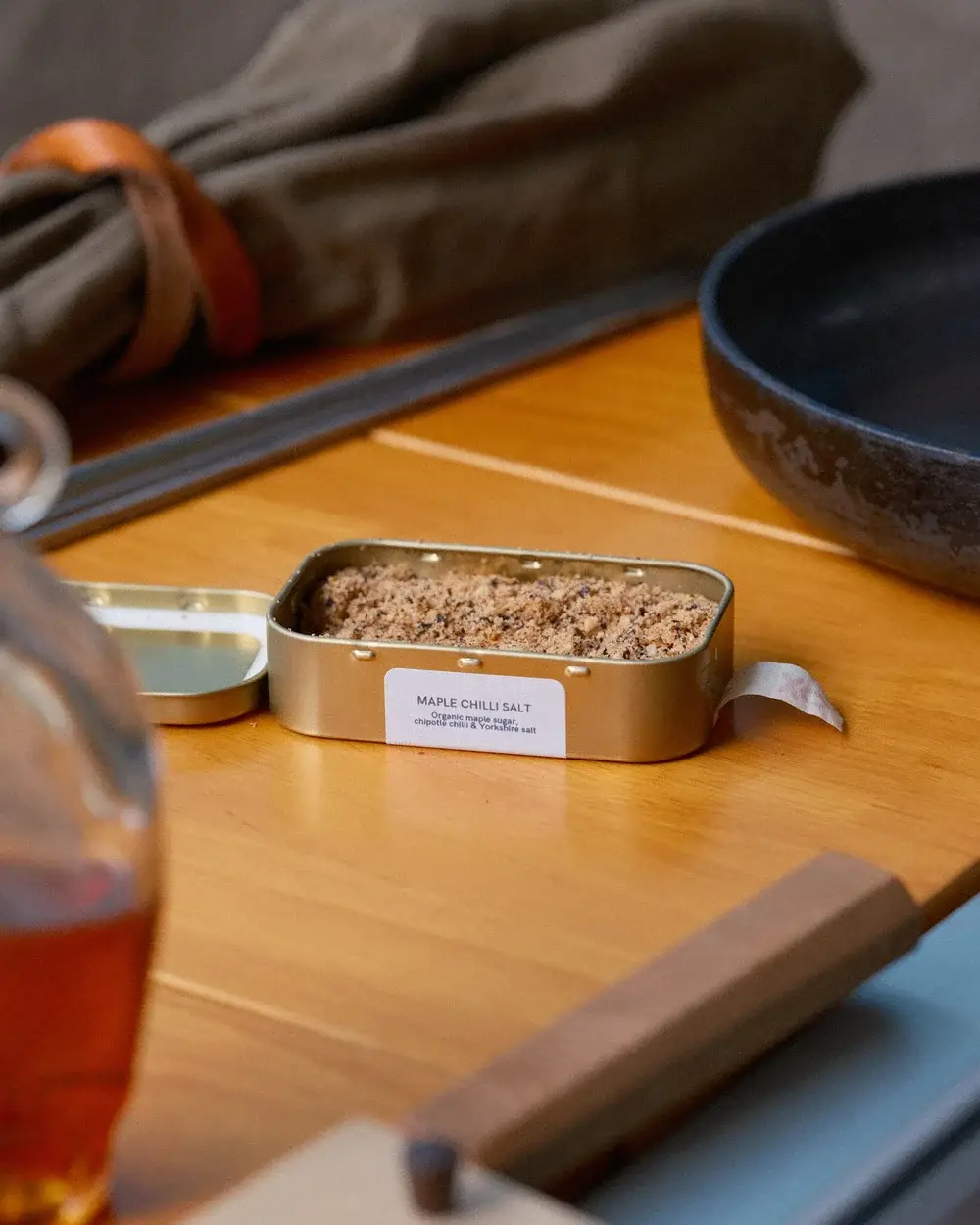 Field Blends – wholesale Herbs – Maple Chilli Salt - Camping Tin2