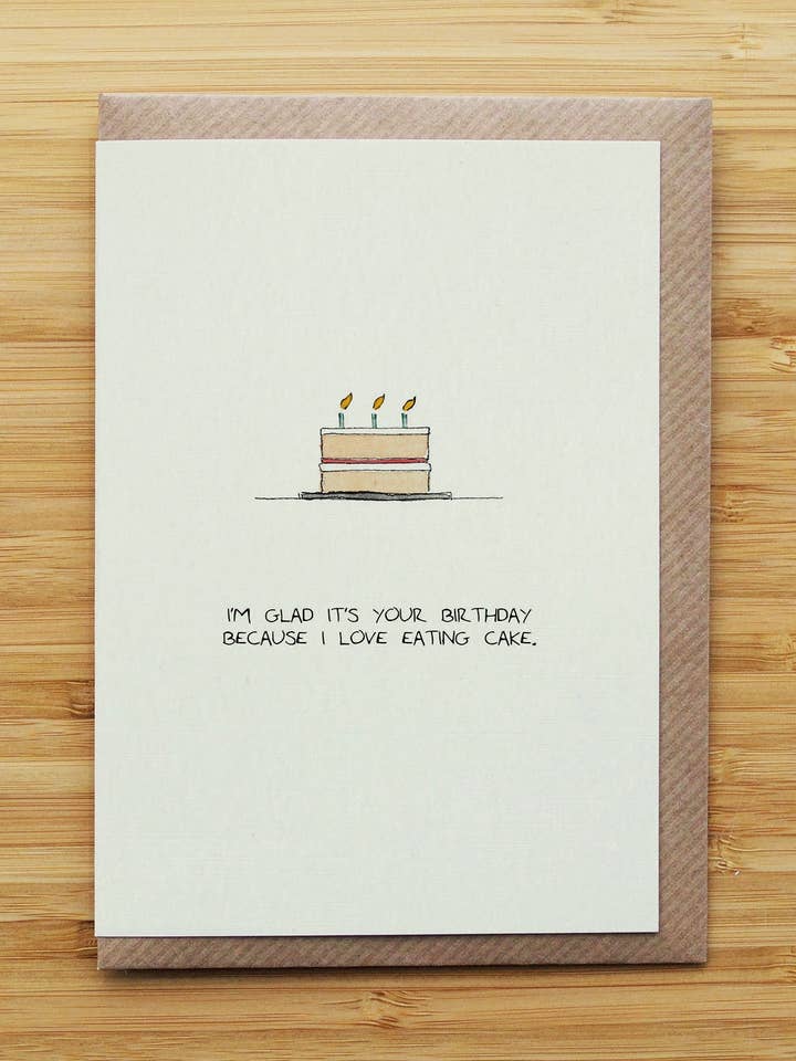 Biglietto di Compleanno - Divertente - Carta Riciclata per la vendita all'ingrosso da parte di RossJDesigns