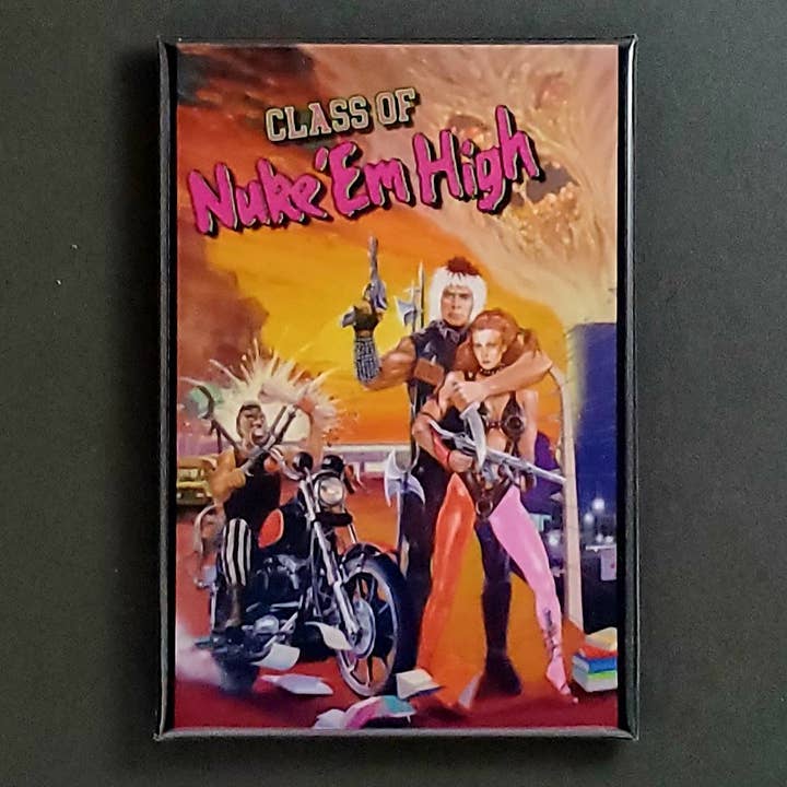 Ba Ba Buttons - Wholesale Magnet - CLASS OF NUKE EM HIGH Movie Magnet, Button, Wholesale, Lot, DVD, VHS, Troma