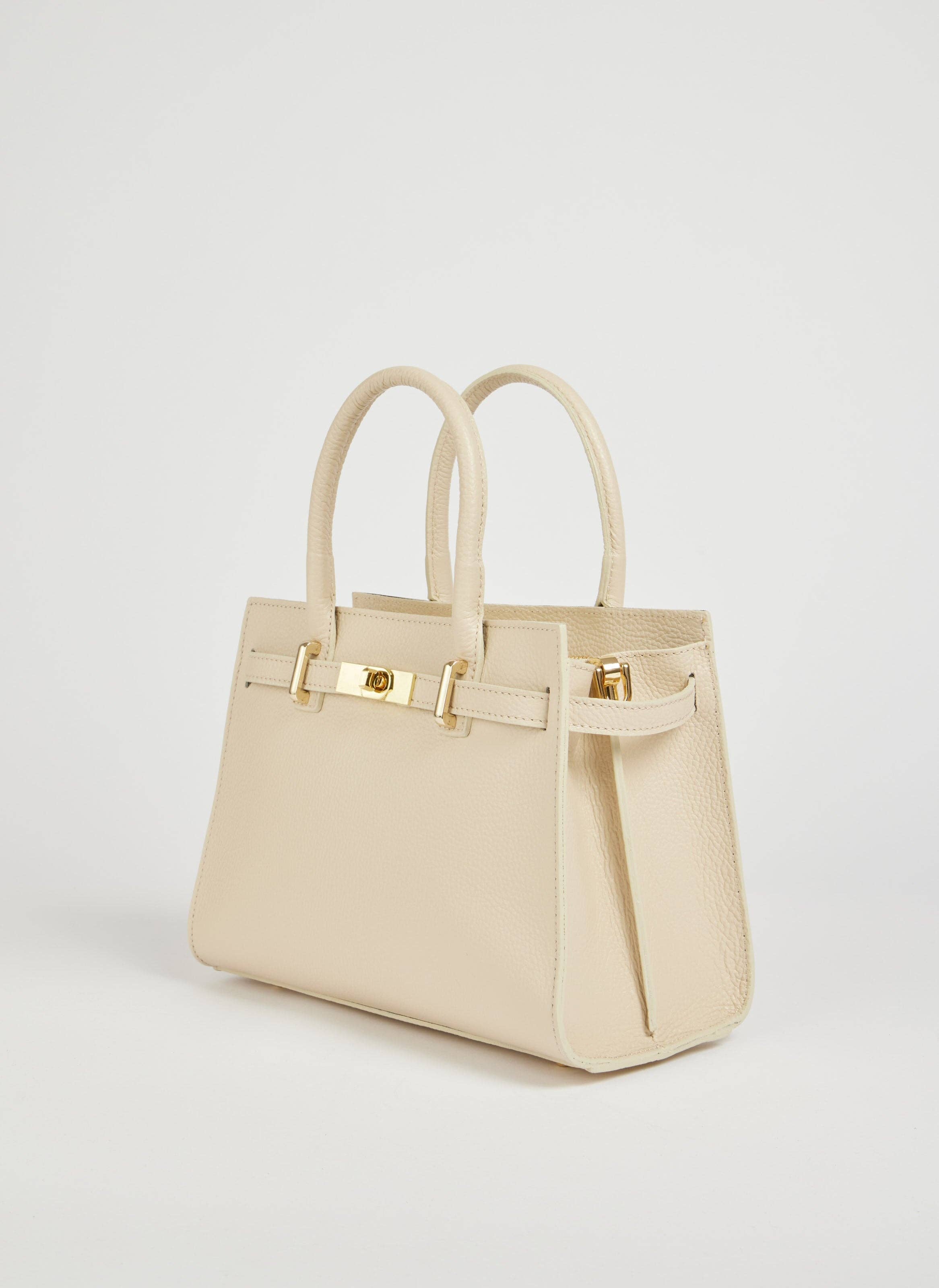 Prestige Milano - Wholesale Tote Bag - Women's - Borsa Grace in pelle Togo beige1
