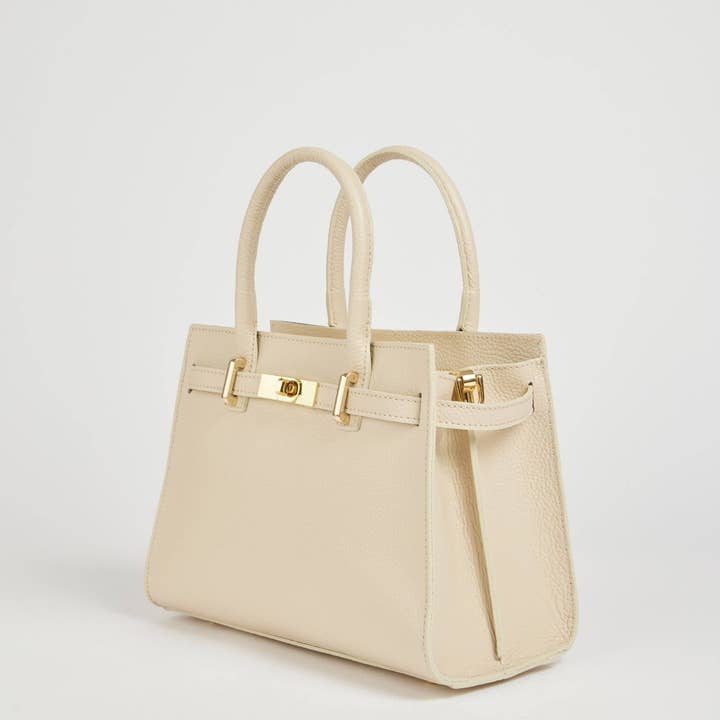 Prestige Milano - Wholesale Tote Bag - Women's - Borsa Grace in pelle Togo beige1