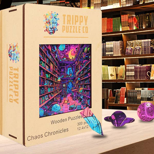 Trippy Puzzle Co - Wholesale Puzzle - Adult - Chaos Chronicles Wooden Jigsaw Puzzle 300PC
