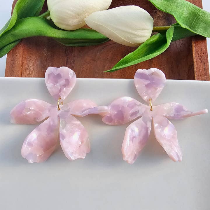 Spiffy & Splendid - Wholesale Dangle Earrings - Jasmine Earrings - Ballet Slipper // Spring, Summer, Flower, Floral, Statement