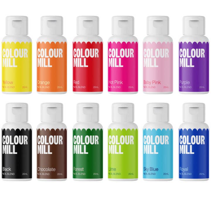 Colour Mill Oil-Blend Food Coloring, 20 Milliliters, Kickstarter Pack for wholesale by Cake Supply Imports